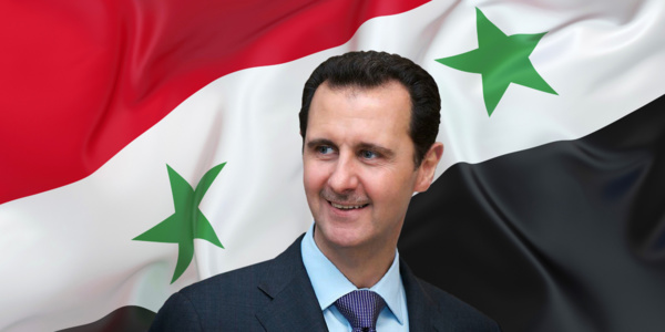 Le Président syrien Bachar Al-Assad, victorieux des barbares islamistes et de leurs complices occidentaux.