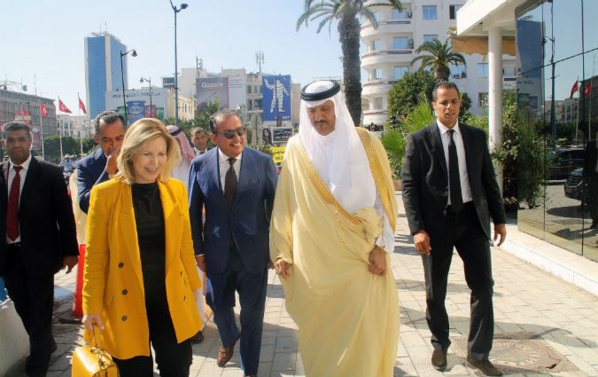 Salma Elloumi Rekik en compagnie du prince saoudien Soltan Ben Abdelaziz, le 18 octobre 2017.