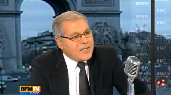 Mezri Haddad, dans l'émission de Jean-Jacques Bourdin sur BFM-TV, le 13 janvier 2011. Mezri Haddad, dans l'émission de Jean-Jacques Bourdin sur BFM-TV, le 13 janvier 2011.