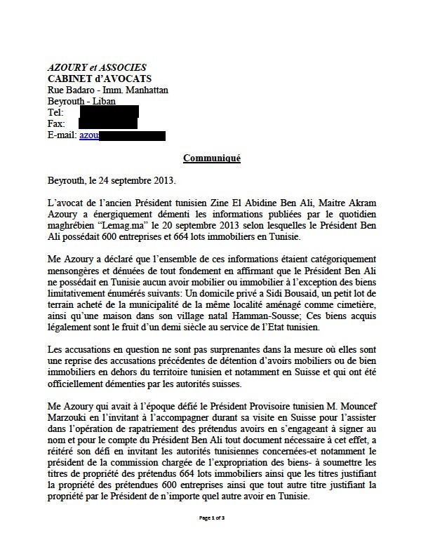 Ben Ali est innocenté mais pas ses proches Ben Ali est innocenté mais pas ses proches