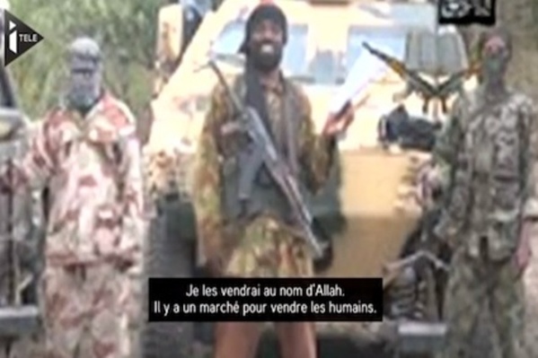 Aboubakar Shekau, chef du groupe islamo-terroriste Boko Haram, et l'un des esclaves du Qatar.