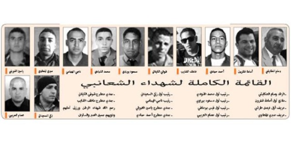 Les martyrs de la Tunisie qui ont été lâchement assassinés à djebel Chaambi.