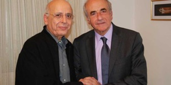Jean-Pierre Elkabbach avec Mohamed Ghannouchi en janvier 2011. Octobre 2014, c'est un autre Ghannouchi qu'Elkabbach va recevoir !