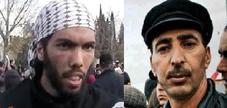 Le disciple d'Abou Iyadh, Mohamed Amine Akid alias Recoba, et Imed Deghij, ex homme de main d'Imed Trabelsi et actuel mercenaire de Moncef Marzouki.