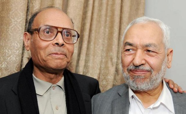 Rached Ghannouchi et son caniche "laïc", Moncef Marzouki. Rached Ghannouchi et son caniche "laïc", Moncef Marzouki.