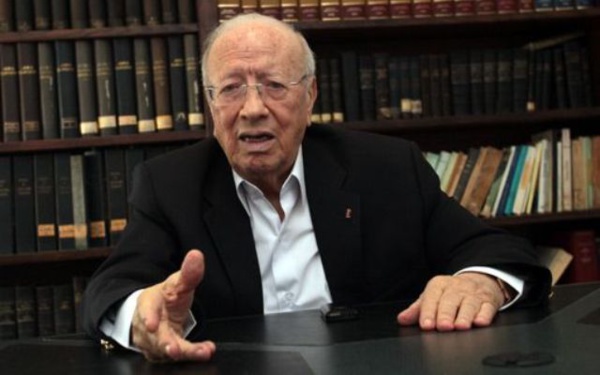 Béji Caïd Essebsi, président de Nidaa Tounes et principal favori dans les élections présidentielles en cours.