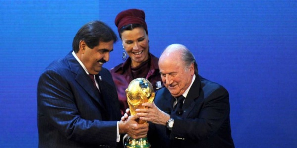 Joseph Blatter, à l'époque où les affaires allaient très bien avec Hamad et Mozza, les principaux corrupteurs de la planète.