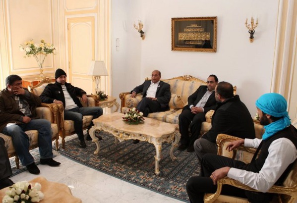 Moncef Marzouki avec sa racaille terroriste, dont Mohamed Amine Akid, alias Recoba.