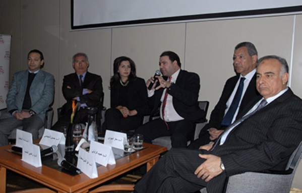 Mourad Hattab, Houcine Dimassi, Moez Joudi, Habi Karaouli, Ezzeddine Saïdane, lors de la réunion aux Berges du Lace de l'Association tunisienne de gouvernance (ATG). Mourad Hattab, Houcine Dimassi, Moez Joudi, Habi Karaouli, Ezzeddine Saïdane, lors de la réunion aux Berges du Lace de l'Association tunisienne de gouvernance (ATG).