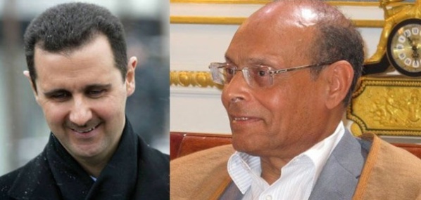 Le chef d'Etat syrien Bachar Al-Assad et le saligaud tunisien Moncef Marzouki. Le chef d'Etat syrien Bachar Al-Assad et le saligaud tunisien Moncef Marzouki.