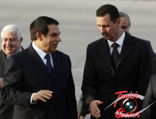Zine Al-Abidine Ben Ali reçu à Damas, lors du Sommet des Etats arabes, le 29 et 30 mars 2008.