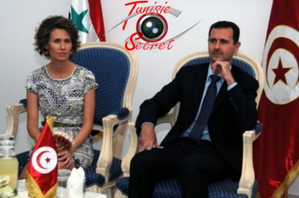 Le couple présidentiel syrien, reçu à Tunis le 12 juillet 2010.
