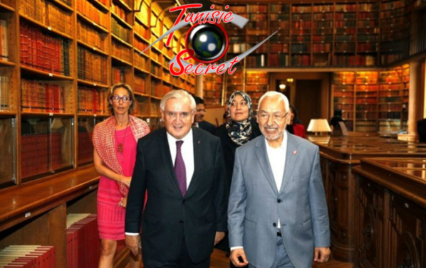 Rached Ghannouchi et Jean-Pierre Raffarin.