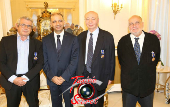 De gauche à droite, Michel Boujenah, Mohamed-Ali Chihi, Claude Nataf, Serges Moati.