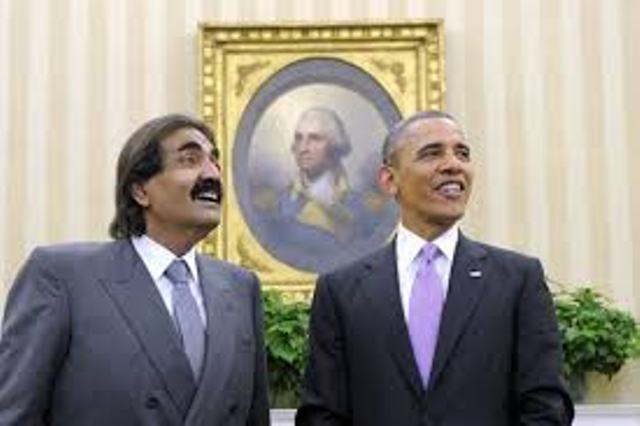 Cheikh Hussein Obama d'Amérique avec cheikh Hamad du Qatar!