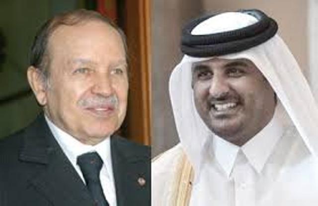 Le Président de la République algérienne et le roitelet du Qatar.