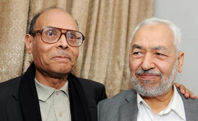 Rached Ghannouchi et son caniche "laïc", Moncef Marzouki. Rached Ghannouchi et son caniche "laïc", Moncef Marzouki.