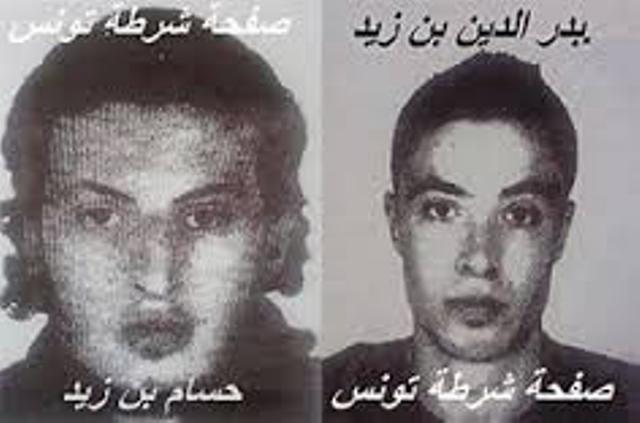 Les deux racailles terroristes, Houcem Ben Zid (à gauche) et son frère Badreddine Ben Zid (à droite).