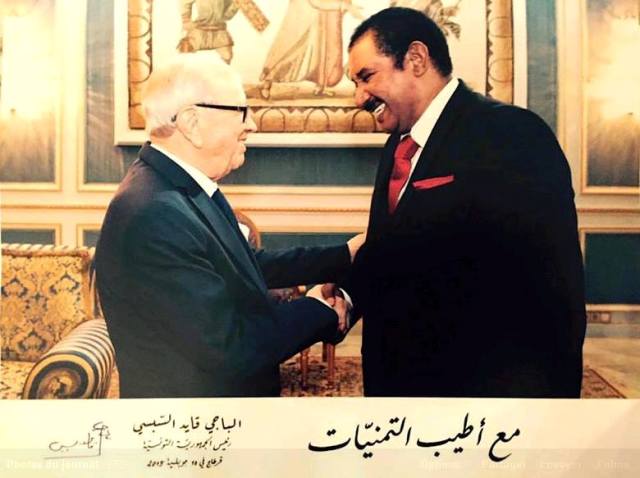 Mohamed Ayachi Ajroudi reçu par le Président Béji Caïd Essebsi en juillet 2015.