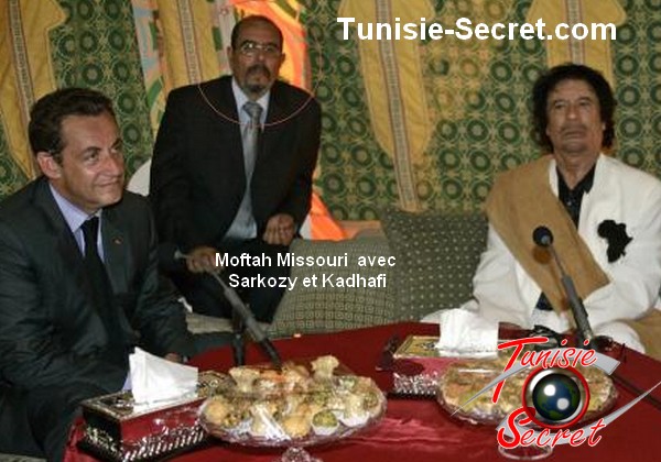 Moftah Missouri,Sarkozy et Kadhafi Moftah Missouri,Sarkozy et Kadhafi